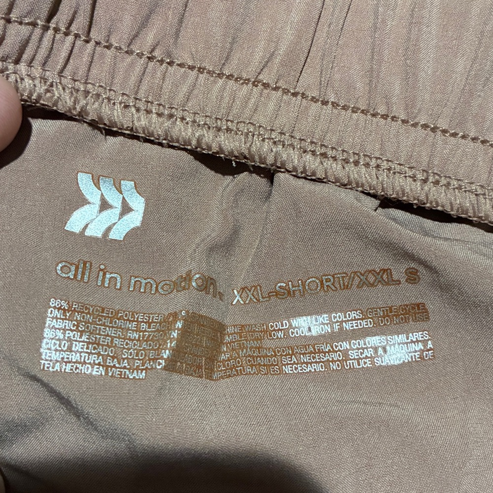 New! Women's All in Motion Tapered Stretch Woven Workout Pants Taupe XXL - Picture 9 of 10